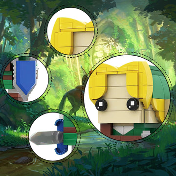 Breath Of The Wild Link Building Sets For Adults Kids, Link Minifigure Ocarina Of Time Building Kit,Game Series Building Blocks
