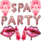 32 Pcs Spa Party Decorations Balloons Spa Theme Birthday Party Supplies Lipstick Cosmetics Balloons For Girls Spa Day Makeup Par