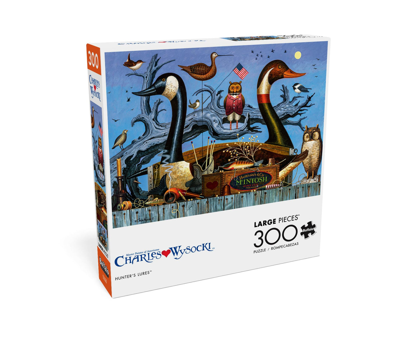 Buffalo Games - Charles Wysocki - Hunter'S Lures - 300 Piece Jigsaw Puzzle For Adults -Challenging Puzzle Perfect For Game Nights - Finished Size Is 21.25 X 15.00
