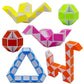 Lendod 12 Pack 24 Blocks Mini Fidget Snake Cube Mini Twist Puzzle Cubes Magic Speed Cubes Toy For Kids Party Bag Fillers, Party