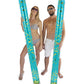 POZA 2 Pack Jumbo Inflatable Pool Noodle Floats - 74-inch enhanced elegant Giant Pool Noodle Inflatable Floats  Sparkle Blue Gold Glitter Confetti Pool Float Inflatable Noodles for Ocean  Lake  Beach