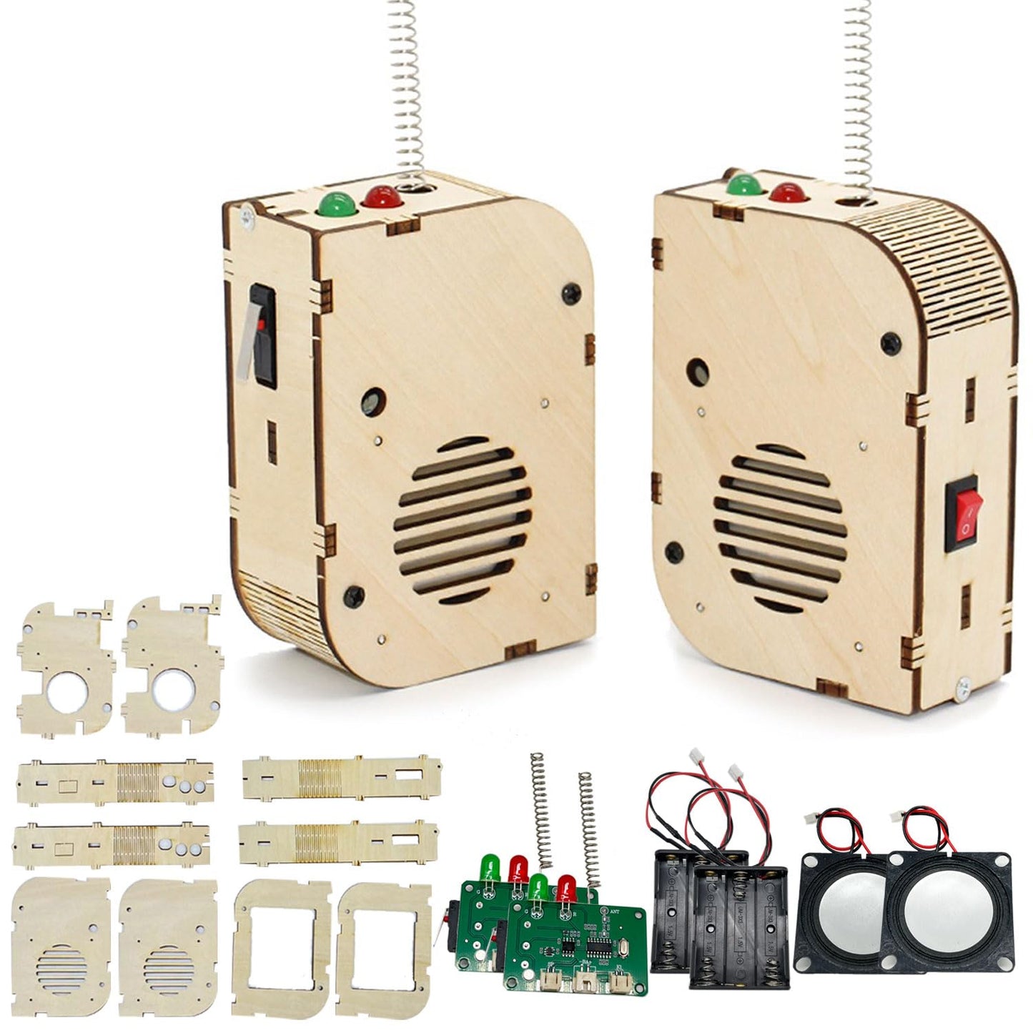 Stem Kits For Kids Walkie Talkies 8-10-12-14, Build Your Own Kids Walkie Talkies, Electronic Circuits Projects Stem Toy For Kids