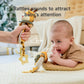 Tumama Baby Rattles 0-6 Months, 3 Pcs Giraffe Baby Plush Rattles Sensory Toys With Teethers, Newborn Gifts For Babies 0-6 Months