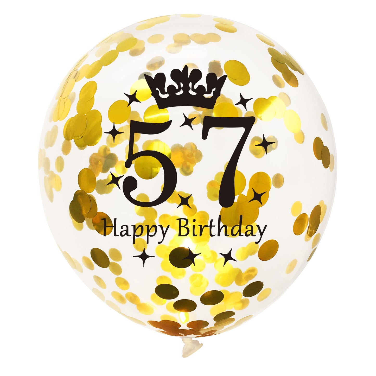 Shuntai 57Th Birthday Balloon Gold And Black 57Th Birthday Decorations For Men Women Latex Confetti Balloons 57 Years Old Annive