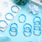 Tondiamo Swim Team Bracelets - 24 Pcs Blue Stretch Clay Polymer Beads, 7.5 inches, Perfect for Teen Gifts & Swimming Parties