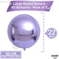 Katchon, Big Purple Mylar Balloons - 22 Inch, Pack Of 6 | 4D Round Balloons, Light Purple Foil Balloons | Purple Metallic Lavender Balloons For Lavender Party Decorations | Metallic Purple Balloons
