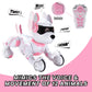 Top Race Pink Robot Dog - Remote Control Toy with Touch Function - Interactive Smart Pet with Voice Commands, Dancing, Animal So