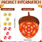 TEASIK Thanksgiving Acorn Dart Board - Fall Crafts for Kids Halloween & Thanksgiving Decorations with 10 Balls Autumn Party Wall Decor for Family Game Night (21.3x16.5 Inch)