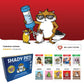 Shady Pets Card Game - Fun Family Game for 2-6 Players, Perfect for Game Night, Travel, and Parties, Blue, Model SP-1001