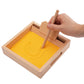 Suwimut Montessori Sand Tray, Montessori Letter Formation Sand Writing Tray With Wooden Pen For Kids Writing Letters And Numbers, Gifts For Preschool Kids Sand Box Toys