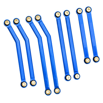 GoHobby High Clearance Steering Links Set for Axial SCX24 C10 AXI00001 Wrangler JLU AXI00002, 8PCS (Blue)