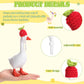 Geyoga 6 Pcs Mini Goose Outfits Hat Thanksgiving Christmas Porch Goose Knitted Hats 7 Inch with Adjustable Strap(Bunny)