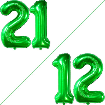 Katchon, Dark Green 21 Balloons Numbers - 40 Inch | Green 21St Birthday Balloons | 21St Birthday Decorations For Her Green | 21 Balloon Number, 21 Number Balloons | Green 21St Birthday Decorations