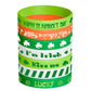 TUPARKA 35 Pieces St Patrick Bracelets Rubber Clover Irish Bracelet Silicone Bracelet for Party Favors School Children Gifts Sup