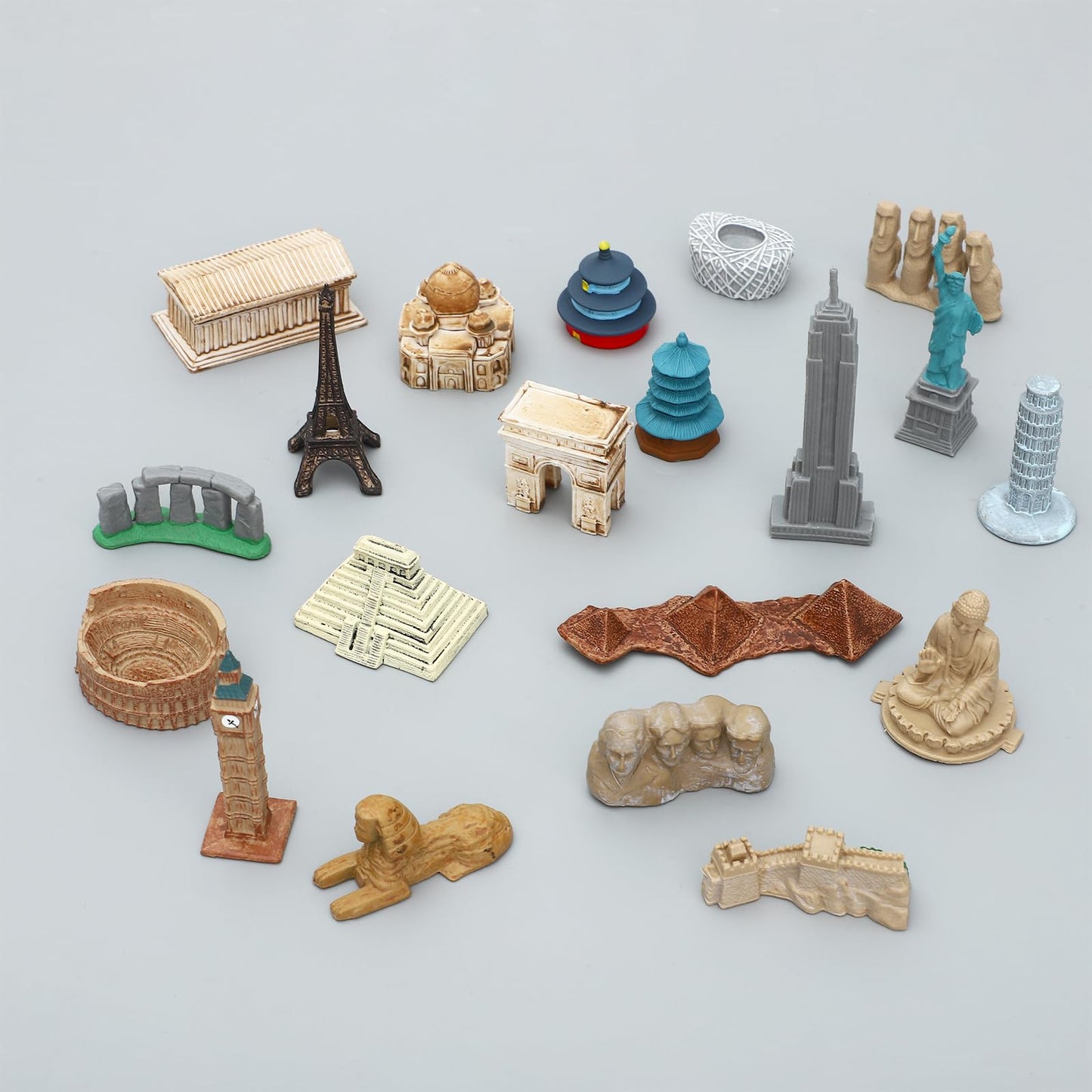 Onest 14 Pieces Mini Egyptian Figurine Playsets Famous Architecture Figurines Toys For Boys And Girls