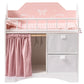 Robotime Baby Doll Crib, Wooden Doll Bed, Toy Baby Crib With Storage, Bedding, And Wooden Hooks, Doll Crib Fits Dolls Up To 21''