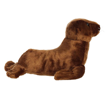 Aurora® Huggable Destination Nation™ Sea Lion Stuffed Animal - Global Exploration - Learning Fun - Brown 13 Inches