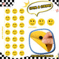 Sinload 8 Pieces Smile Face Party Decorations Yellow Smile Garland Banners Preppy Smile Paper Cutouts for One Happy Dude Birthda