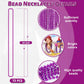 72PCS Mardi Gras Beads, Purple Bead Necklace Party Favors, 33'' Beaded Necklaces Women Men Bulk, Festival Parade Throw Accessori