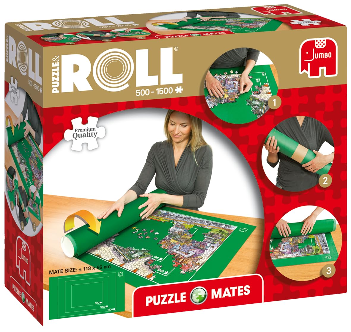 Jumbo Spiele - Puzzle Mates and Roll - Puzzlematte bis 1500 Teile - Art. Nr. 17690