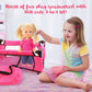 Pink Baby Doll Accessories Set - 3 In 1 Baby Doll Furniture Set With Baby Doll High Chair, Baby Doll Crib, Baby Doll Bouncer Seat, Baby Doll Bed Set For 18” Doll - Play Baby Doll Toys For 18' Dolls