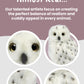 Living Nature Snowy Owl Stuffed Animal | Fluffy Owl | Soft Toy Gift For Kids | 7 Inches