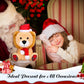 Threan 8 Inch Christmas Stuffed Animal Christmas Plush Doll With Santa Hat For Holiday Decoration Winter Gifts(Lion Style)