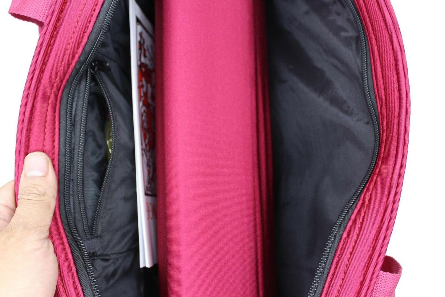 Mose Cafolo American Mahjong Game Set, Pinky Red Carrying Bag,166 Premium White Tiles,4 Color Racks/Pushers,100 Chips,1 Wind Ind