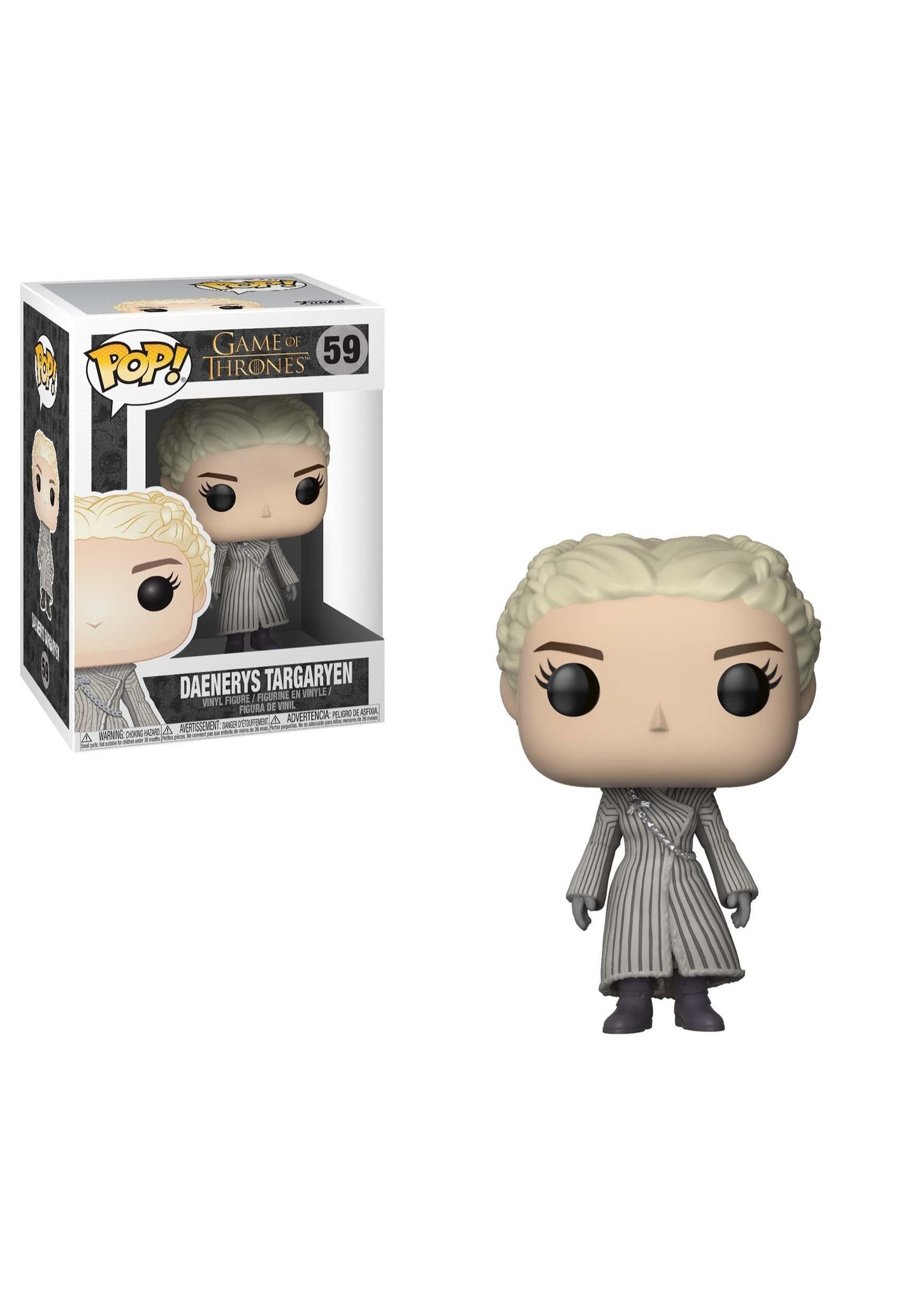 Funko POP! TV Daenerys Targaryen Figure - White Coat, Standard Size, Vinyl, Multicolor, Model 28888