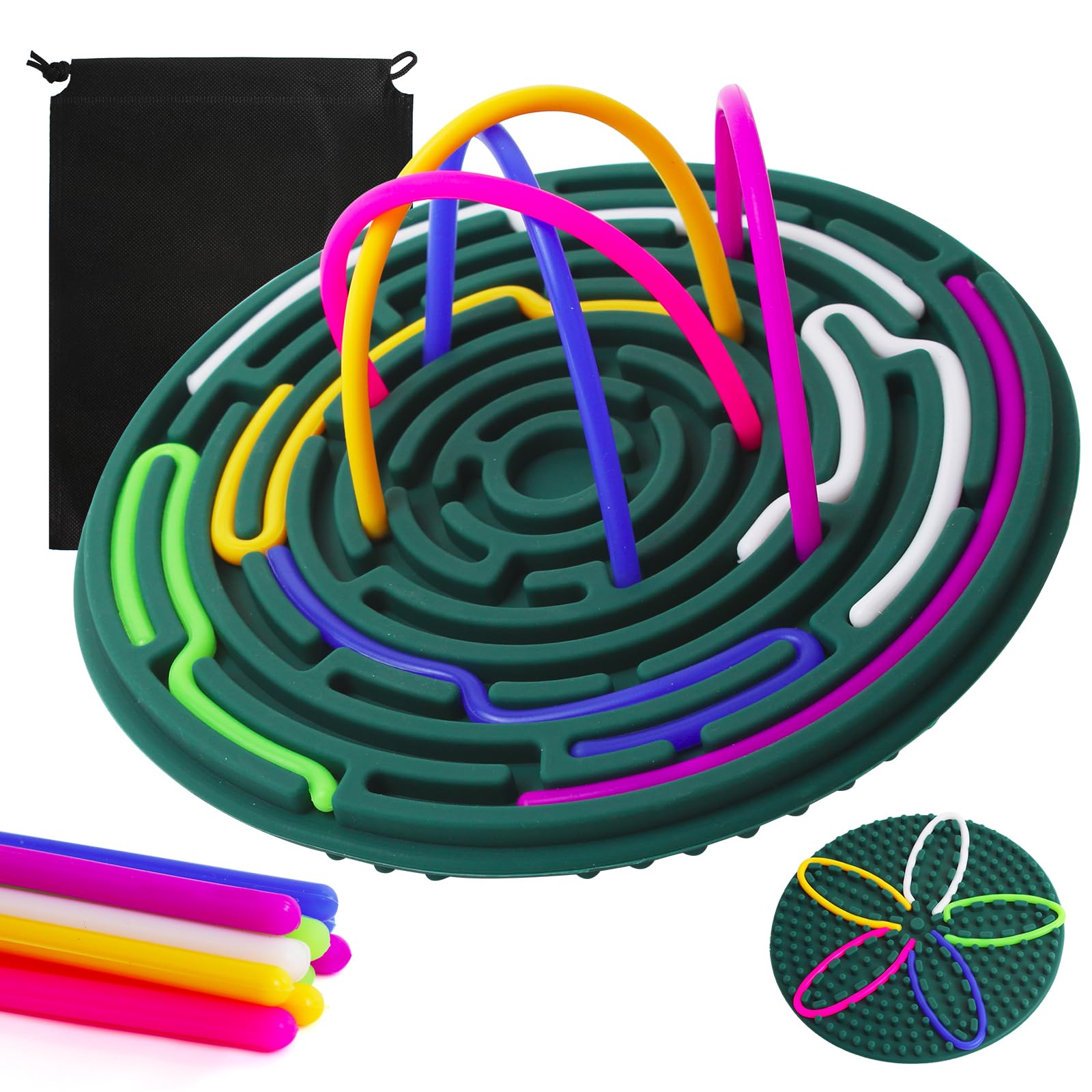 Push Peel Sensory Activity Board ,Labyrinthine Silicone Fidget Toy For Stress Anxiety Autistic Adhd, Calm Down Travel Toys For K