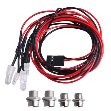 GoHobby RC Car Lights 4LEDs Headlights Taillight Kit Compatible with Traxxas HSP Tamiya Redcat RC4WD Axial SCX10 RC Car Truck Cr