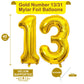 LHOAVWE 40 Inch Gold 13 Foil Mylar Balloons - Jumbo Number 13 for Birthday Parties and Anniversaries