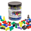 120 Pieces Game Pawns,Game Pieces For Board Games,Plastic Tokens Board Game Accessories With Portable Box(Translucent,6 Colors)