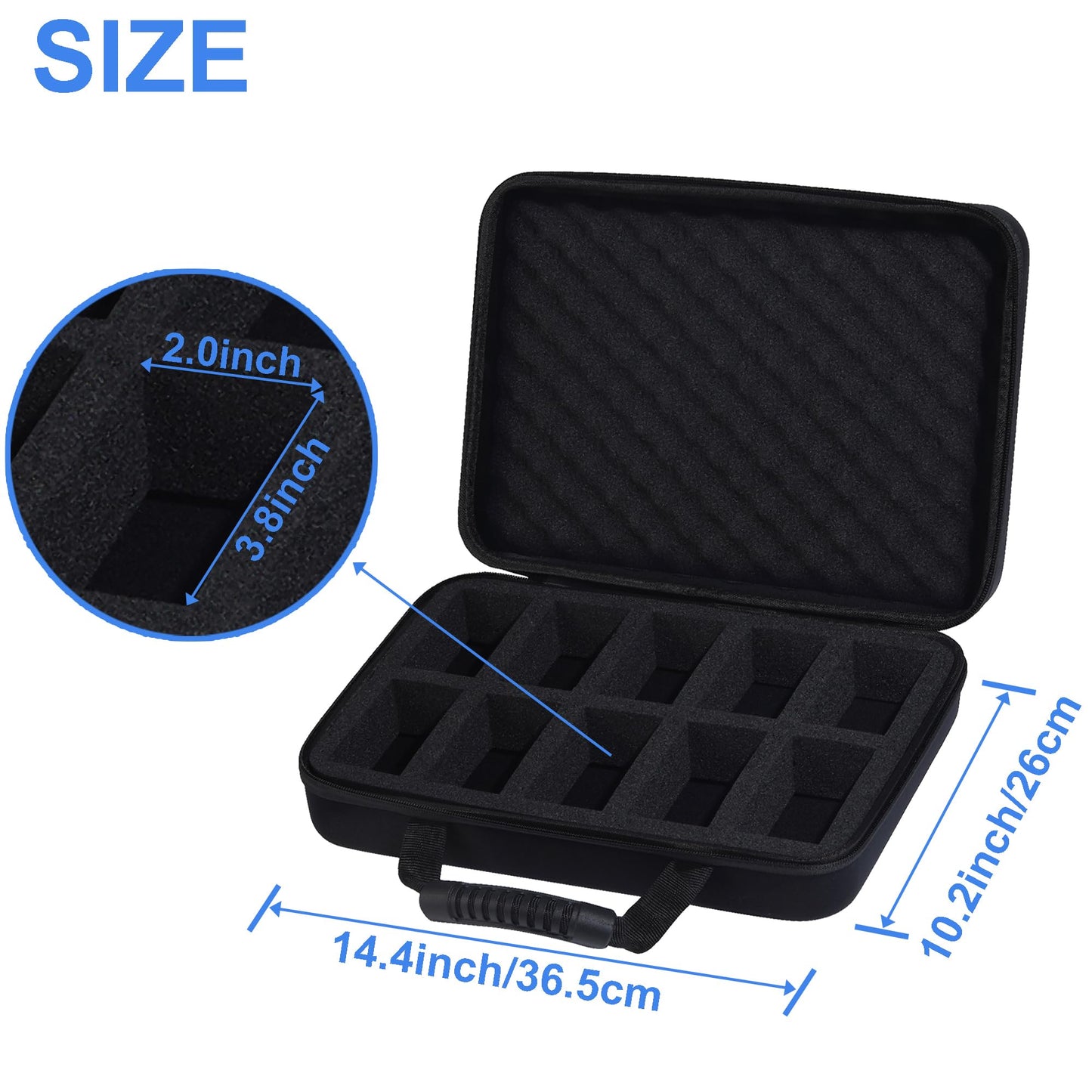 Lumus&Solem Carrying Case For Cards Against Humanity Game, Hard Cards Box Compatible With Ptcg Cards, Mtg Cards, And Sports Cards, Card Holder Storage 1200-2200 Cards (Black)