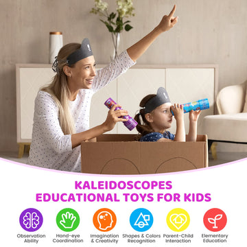Luckjoy Classic Tin Kaleidoscope, Kids Educational Kaleidoscope Toy With Metal Body, Birthday Gift For Boys And Girls (Cartoon S