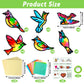Qyeahkj Bird Suncatchers Craft Kit - 36 Set Colorful Paper Hanging Decor, 5.91 inches, Ideal for Kids’ Summer Activities and Birthday Parties
