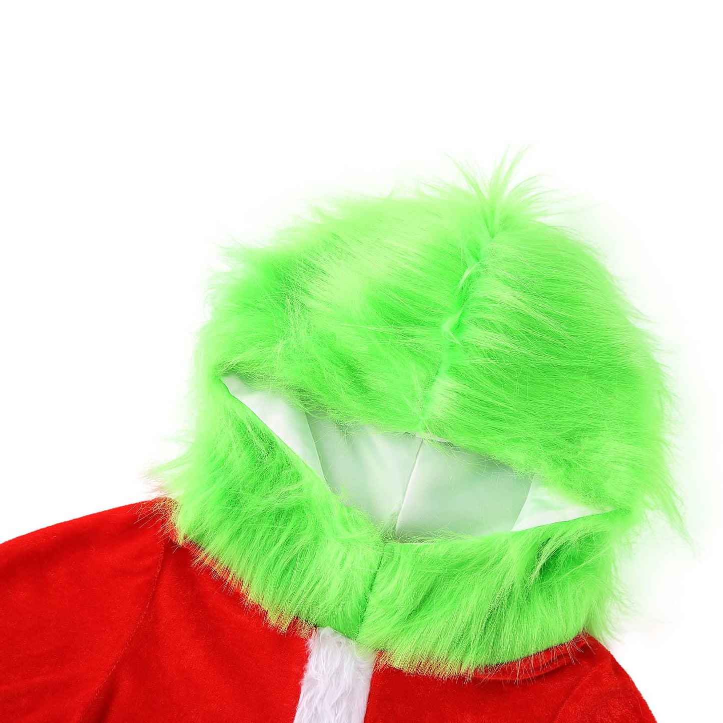 Feibel Kids Christmas Costumes Long Sleeve Hooded Top And Pants Sets Green Furry Monster Christmas Outfits (Green, 6-7 Years)