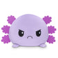 Teeturtle - Giant Moody Axolotl Plushie - Angry Purple Sparkle - Huggable, Soft, Pillowy, Sensory Toy Stuffed Animals That Show