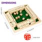 Kiapeak 1-4 Players Shut The Box Dice Game, Traditional Wooden Pub Bar Board Game, Family Classics Tabletop Version Games For Cl