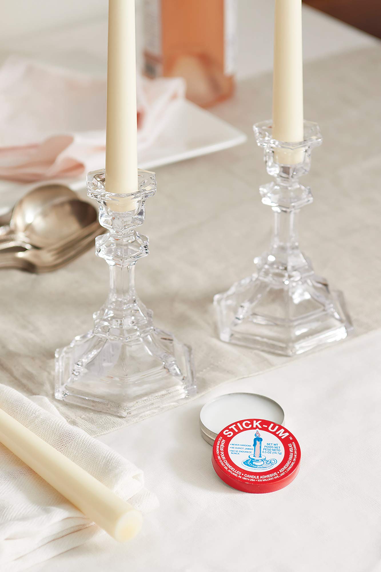 Fox Run Candle Adhesive, 0.5-Ounce Wax Stick-Um, White - Model 3100, 1 Pack