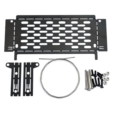 SWX Simulation Stainless Open Cover Folding Camping Table Board for TRX4M Defender 1-18 RC Crawler Car Upgrade Parts