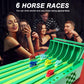 Jyyuehai Derby Dash Horse Racing Game - Electric 6-Horse Table Game, 13.3"x3.9" Plastic, Perfect for Family and Adult Parties
