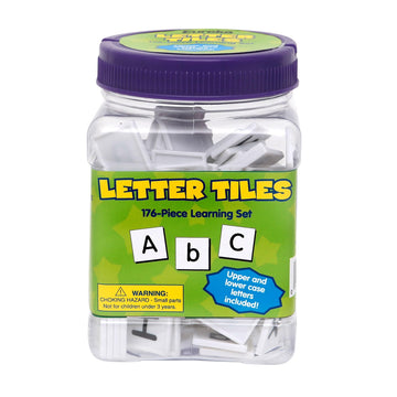 Eureka Tub Of Letter Tiles Back To School Classroom Supplies Educational Toy, 1'' X 1'' Tiles, 176 Pc