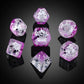 Mouse Resin DND Dice, DNDND 7PCS D&D Die with Velvet Pouch for Dungeons and Dragons Role Playing Games and Tabletop Games(Mouse)