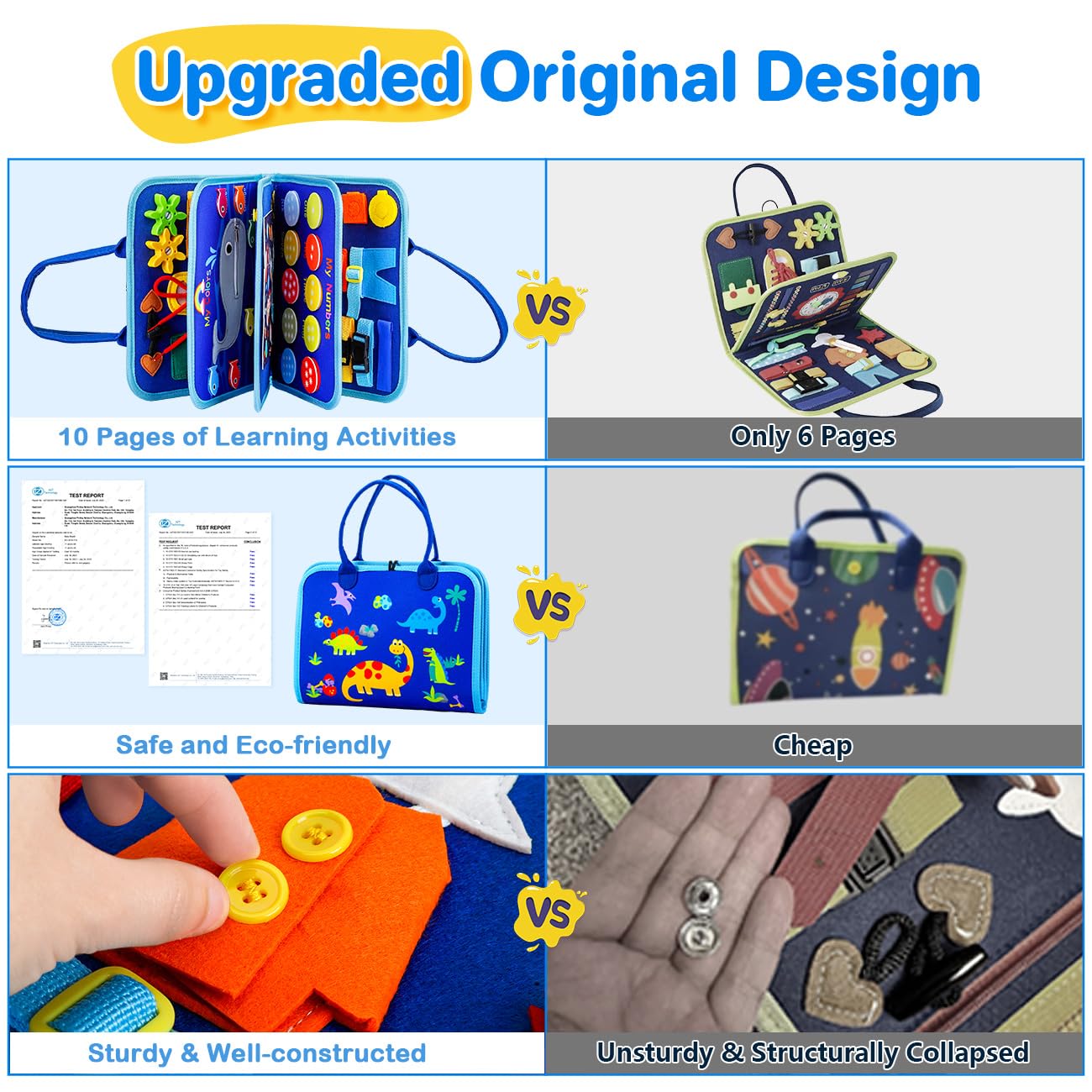 Syhln Toddlers Montessori Busy Board Toys For 1 Year Old Boy Gifts,Educational Preschool Learning Travel Toys For Toddlers 1-3,O