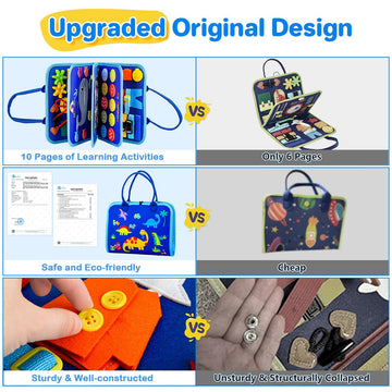 Syhln Toddlers Montessori Busy Board Toys For 1 Year Old Boy Gifts,Educational Preschool Learning Travel Toys For Toddlers 1-3,O