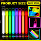 Lewtemi 4 or 6 100 Pack Bright Glow Sticks Bulk, Glow in The Dark Party Supplies Birthday and Holidays Party Favors(Macron Color