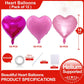 Lovoir 12 Pcs Hot Pink Heart Shape Foil Mylar Balloons 18 Inch Love Balloons For Valentine'S Day Birthday Party Decorations Wedd