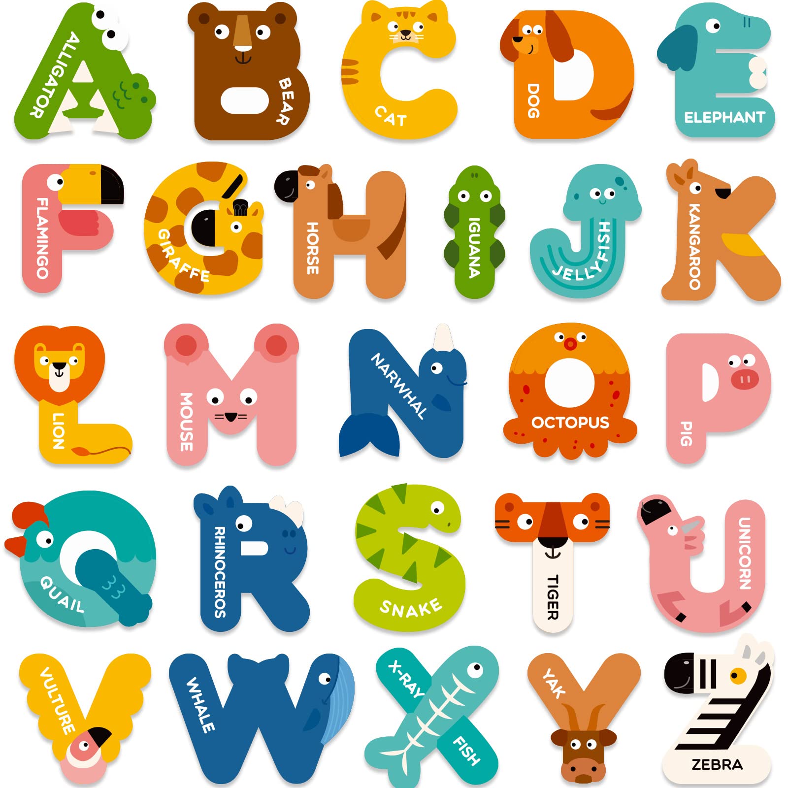 Mideer Magnetic Letters and Numbers for Toddlers ABC Learning Tools Alphabet Toys Alphabet Magnets Letter Magnets for Kids for Fridge Magnets for Babies Animal Refrigerator Magnets for White Board