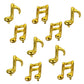 10 Pcs Music Note Gold Balloons Foil Balloons Mylar Balloons Happy Birthday Balloons Banner Music Balloons Use For Birthday,Birt